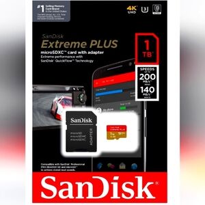 SanDisk - Extreme PLUS 1TB microSDXC UHS-I Memory Card